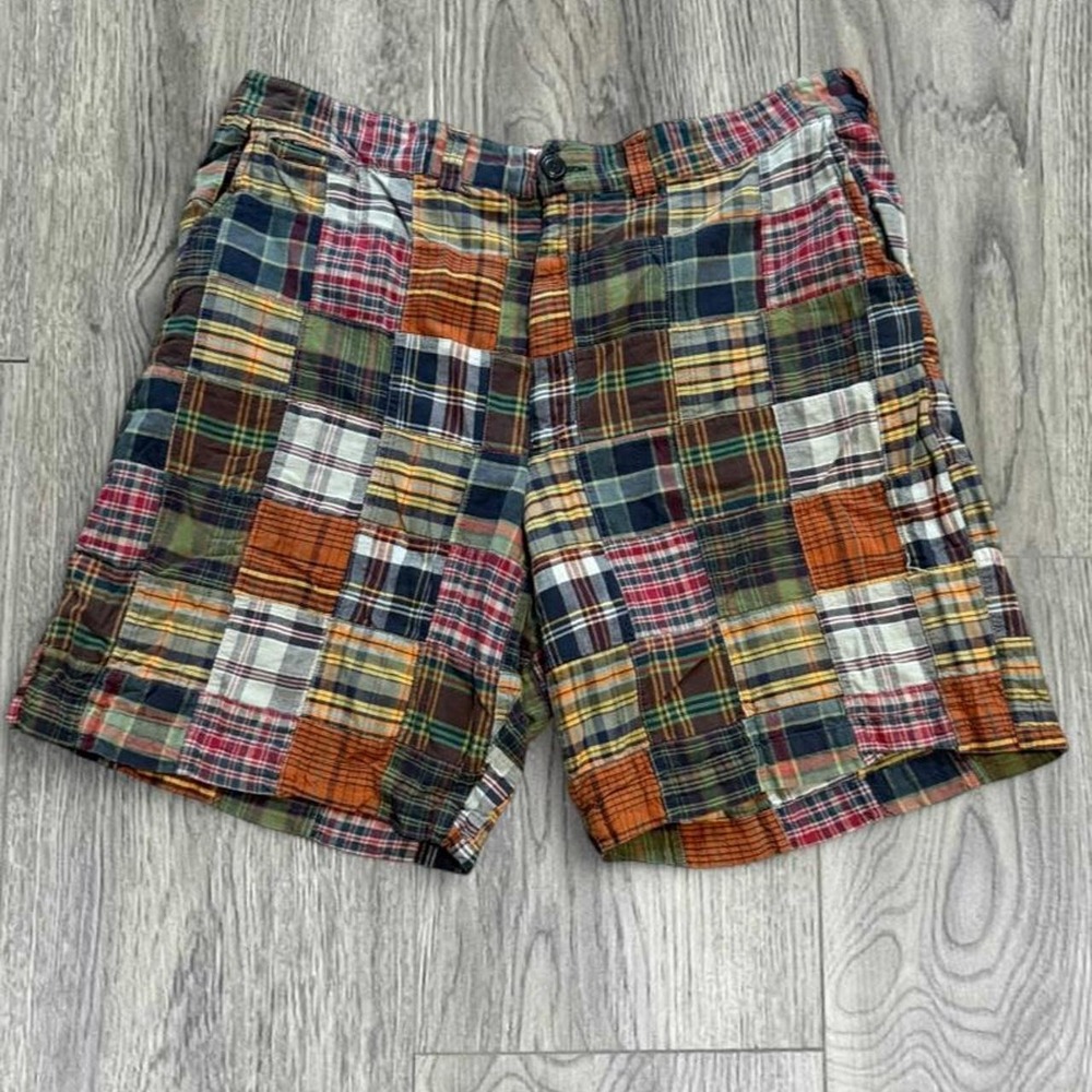 Vintage Y2K Lucky Brand 41° 51° Patchwork Madras Plaid Shorts Mens Size 40 India